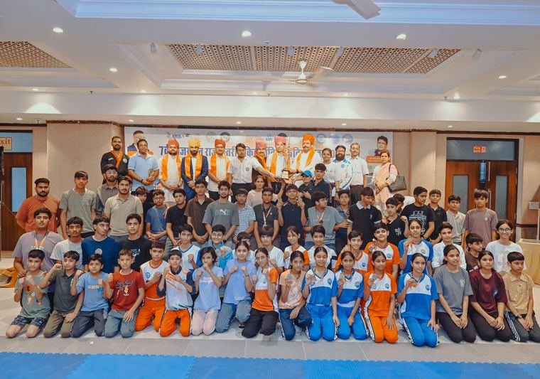 Team and officials at an academy event